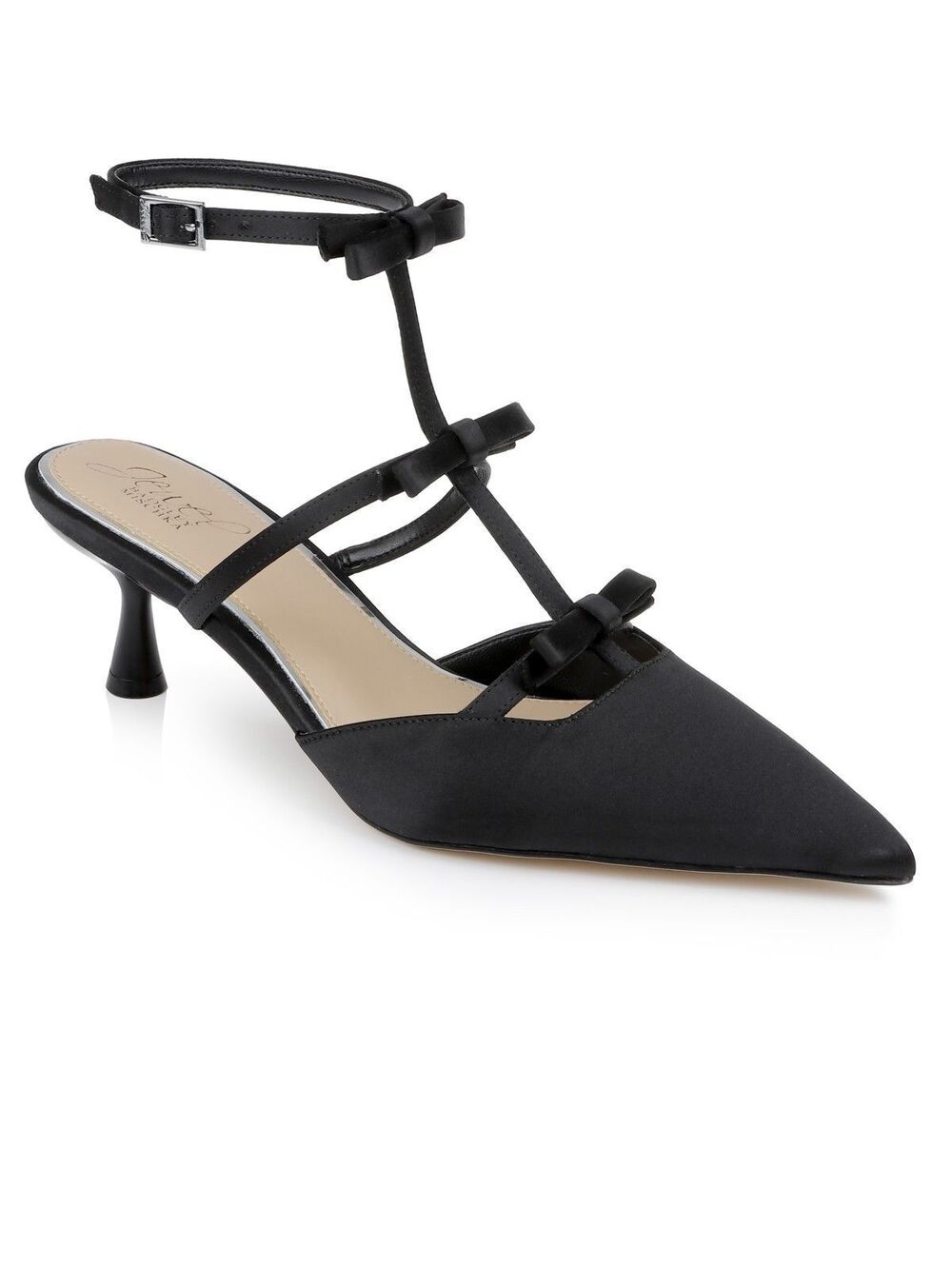 Jewel Badgley Mischka Elisabetta Bow  Pumps - Black